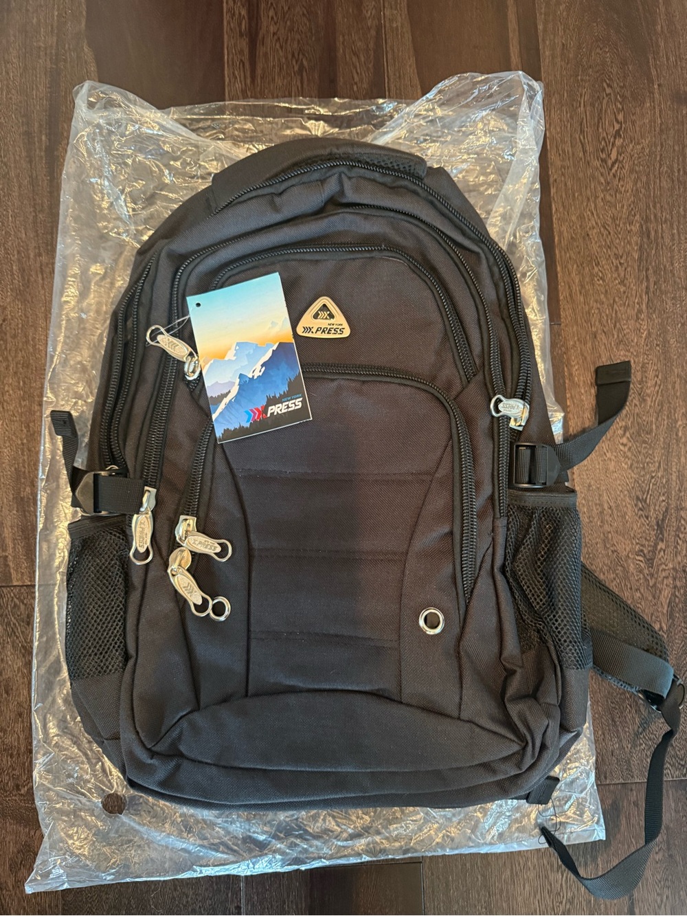 Men's Black Everyday Backpack with Multiple Compartments